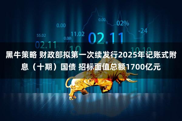 黑牛策略 财政部拟第一次续发行2025年记账式附息（十期）国债 招标面值总额1700亿元