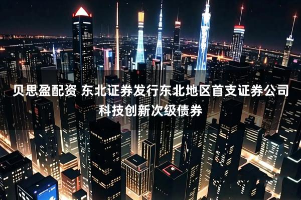 贝思盈配资 东北证券发行东北地区首支证券公司科技创新次级债券